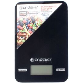  Весы кухонные электронные Endever Skyline KS-527, черный, вес от 2 г до 5 кг, закаленное стекло повышенной прочности, автоматическое отключение 