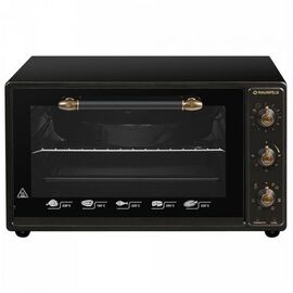  Мини-печь MAUNFELD CEMOA.456.RBG черный+стекло,фурнитура бронза 