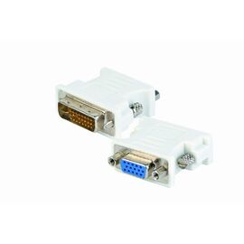  Конвертер DVI-I (папа) - D-SUB/VGA (мама), белый, Oem, Cablexpert A-DVI-VGA 